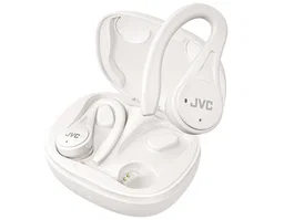 JVC HA-EC25T Auriculares Bluetooth Deportivos con Estuche de Carga, Blanco