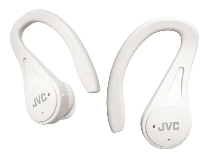 JVC HA-EC25T Auriculares Bluetooth Deportivos con Estuche de Carga, Blanco