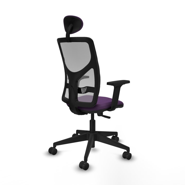 PIQUERAS Y CRESPO Silla de oficina Motilla con mecanismo Sincro, Morada y Gris PIQUERAS Y CRESPO Silla de oficina Motilla con mecanismo Sincro, Morada y Gris