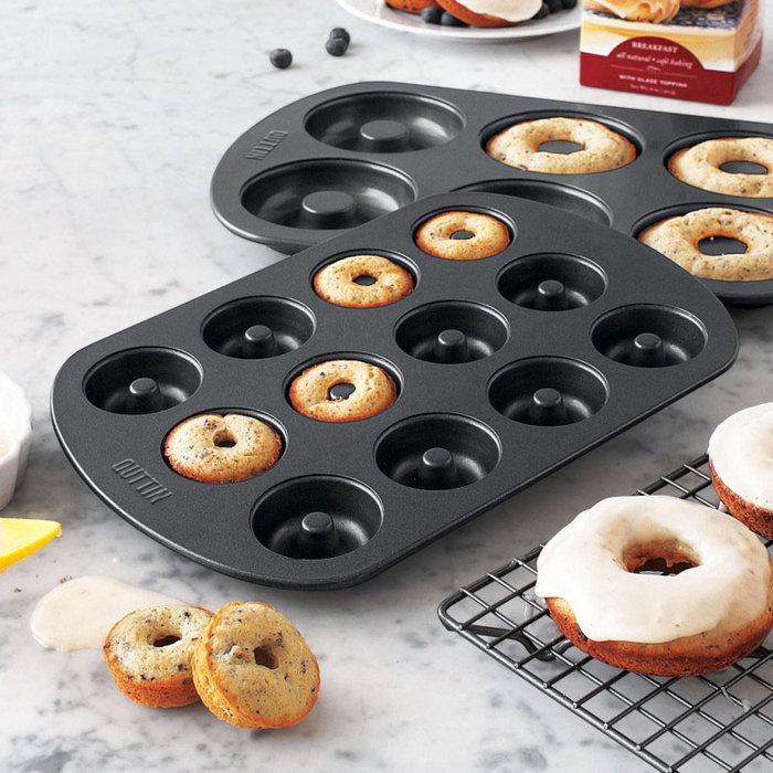 Quttin Molde Horno Rosquillas 12 Unidades 4.5 cm Diámetro Pieza y Molde Completo 27x18x2 cm (12 Unidades)