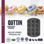 Quttin Molde Horno Rosquillas 12 Unidades 4.5 cm Diámetro Pieza y Molde Completo 27x18x2 cm (12 Unidades)