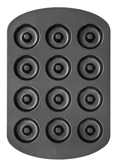 Quttin Molde Horno Rosquillas 12 Unidades 4.5 cm Diámetro Pieza y Molde Completo 27x18x2 cm (12 Unidades)