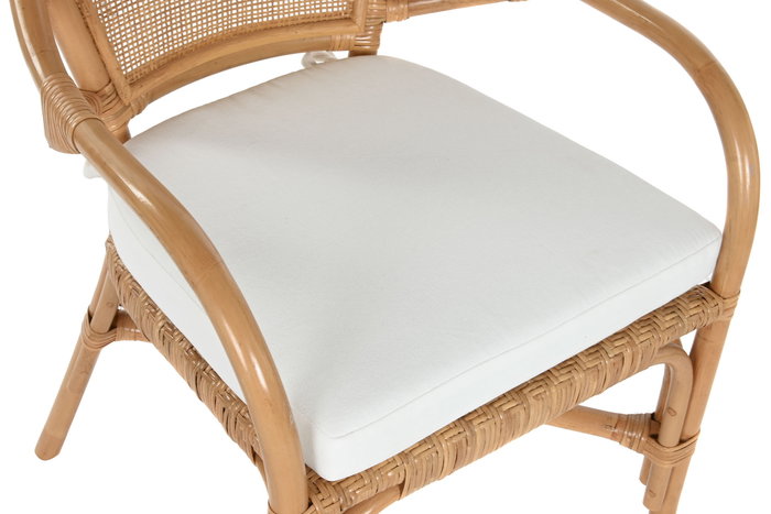 DKD Home Decor Silla Shabby Natural Blanco Bambu Ratan 62 x 86 x 55 cm DKD Home Decor Silla Shabby Natural Blanco Bambu Ratan 62 x 86 x 55 cm
