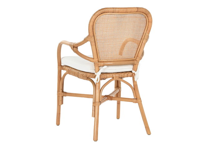 DKD Home Decor Silla Shabby Natural Blanco Bambu Ratan 62 x 86 x 55 cm DKD Home Decor Silla Shabby Natural Blanco Bambu Ratan 62 x 86 x 55 cm