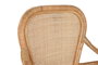 DKD Home Decor Silla Shabby Natural Blanco Bambu Ratan 62 x 86 x 55 cm