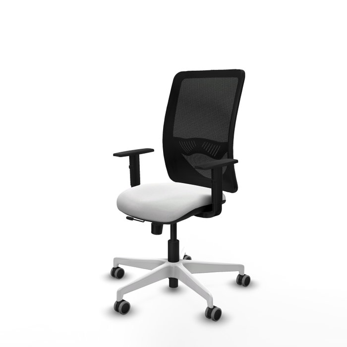 PIQUERAS Y CRESPO Silla de oficina Zulema con mecanismo Sincro/Traslack, Blanco y Negro PIQUERAS Y CRESPO Silla de oficina Zulema con mecanismo Sincro/Traslack, Blanco y Negro