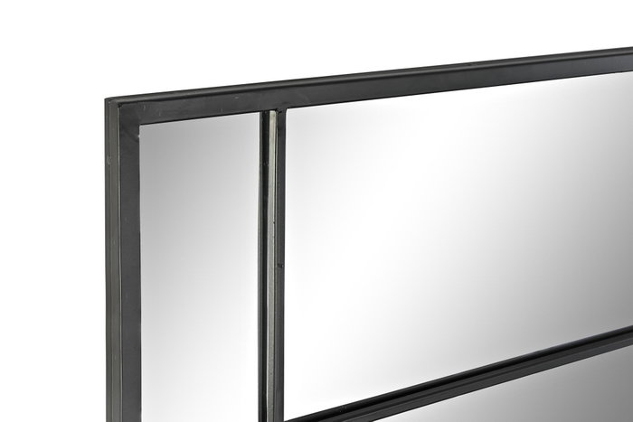 DKD Home Decor Espejo de Hierro y Cristal Negro 90x2x180
