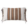 Cojín Blanco-Ocre Algodón/Terciopelo 30 X 50 cm (Set de 2)