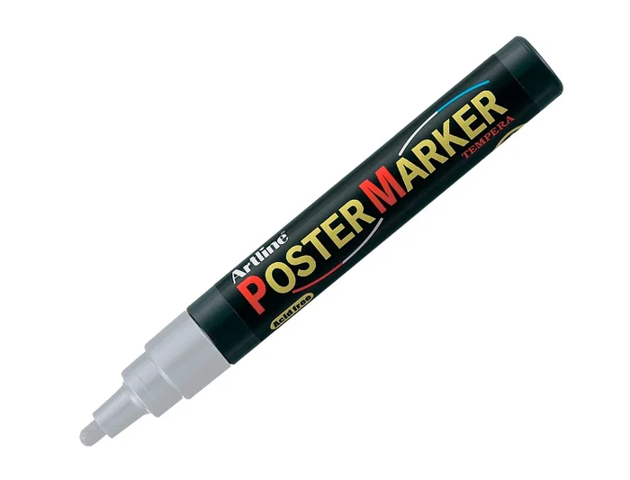 Artline EPP-4-PLA-MET Rotulador Poster Marker Punta Redonda 2 mm Color Metalizado Plata Para Carteleria Artline EPP-4-PLA-MET Rotulador Poster Marker Punta Redonda 2 mm Color Metalizado Plata Para Carteleria
