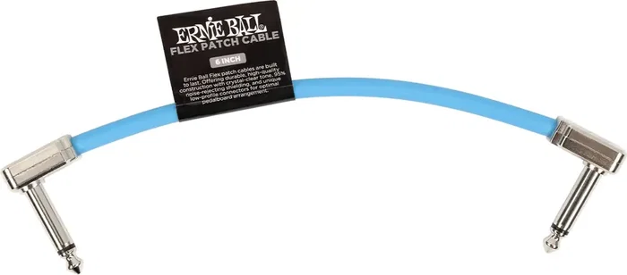 ERNIEBALL Cable Flex Patch 6" Azul Cable de Conexión para Pedalera