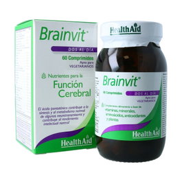 HealthAid Brainvit 60 comprimidos - Complemento alimenticio para la actividad cerebral