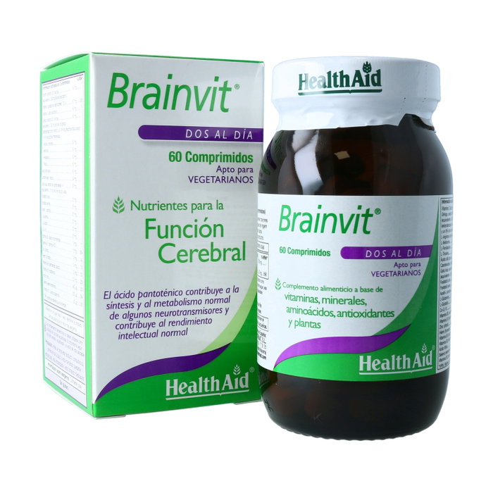 HealthAid Brainvit 60 comprimidos - Complemento alimenticio para la actividad cerebral HealthAid Brainvit 60 comprimidos - Complemento alimenticio para la actividad cerebral