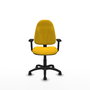 PIQUERAS Y CRESPO Silla de oficina Algarra con brazos 2D y color amarillo