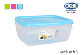 Dem Fiambrera Hermética Rectangular 5L Apta Microondas 29.5x21.5x11.7 cm (8 Unidades)