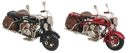 DKD Home Decor Vehículo de Decoración Metal Moto Surtido de 2 piezas