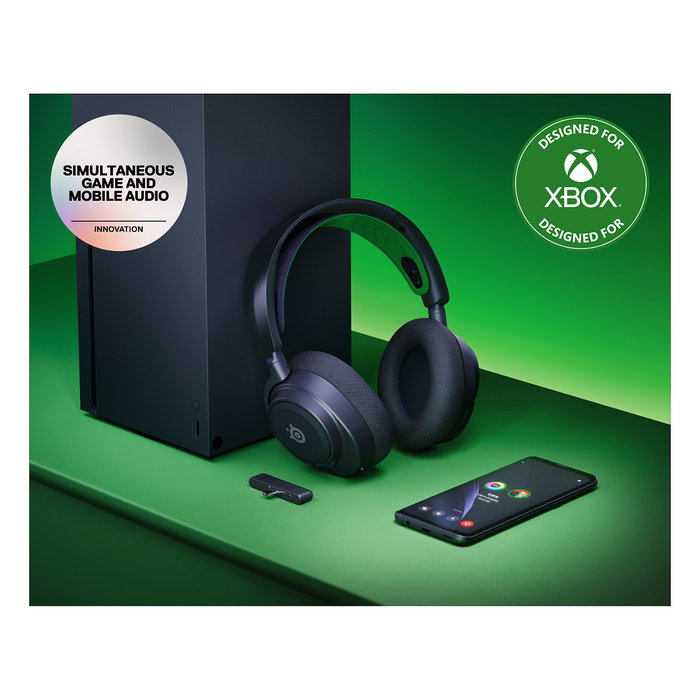 SteelSeries Arctis Nova 7X Auriculares Gaming Inalámbricos Diadema Negro y Verde