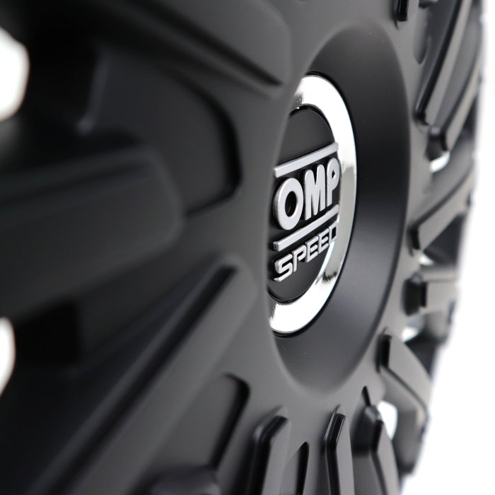 Omp OMPS07021312 Juego de 4 Tapacubos Stinger Negro-Plata 13 Pulgadas