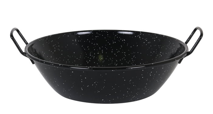 La Estrella Paellera Honda Bordonada 34 cm - Capacidad 6.3 L, Colección Jaspeada para Arroces (8 Unidades)