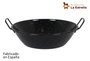 La Estrella Paellera Honda Bordonada 34 cm - Capacidad 6.3 L, Colección Jaspeada para Arroces (8 Unidades)