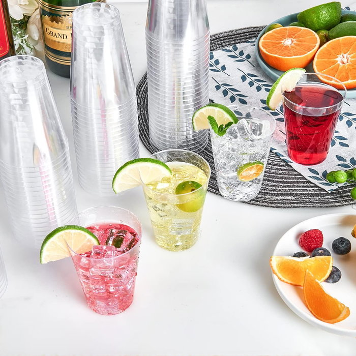 Algon Set 7 Vasos Plástico Transparente 300 ml (24 Unidades)