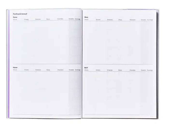 Additio Cuaderno Programacion Catalan Din A4 Plan Mensual y Programacion Semanal del Curso Agenda Profesorado