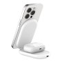 Belkin Base de Carga Inalámbrica 2 en 1 WIZ028VFWH Magnética Qi2 15W Plegable Blanca