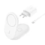 Belkin Wiz028vfwh Cargador Inalámbrico 2 en 1 Magnético Qi2 15W Plegable con MagSafe para iPhone y AirPods - Blanco