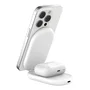 Belkin Wiz028vfwh Cargador Inalámbrico 2 en 1 Magnético Qi2 15W Plegable con MagSafe para iPhone y AirPods - Blanco