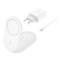 Belkin BoostCharge Pro 2 en 1 Base de Carga Inalámbrica Qi2 15W Blanca