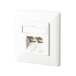 METZ CONNECT 1307381002-I - Módulo RJ-45 Doble Blanco, Cat. 6, Cumple ISO/IEC 11801 Ed.2.2 y DIN EN 50173-1, Dimensiones 80.5 x 39.5 x 80.5 mm
