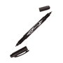 Tombow Rotulador permanente de doble punta, 0,4 - 0,8 mm, negro