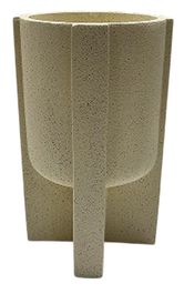 DKD Home Decor Macetero Magnesia Rugoso Crudo 37x37x61 cm