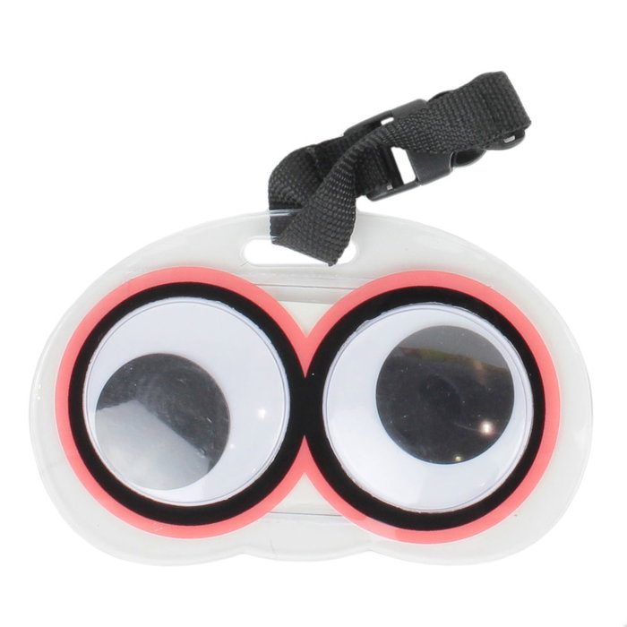 Jet Lag Portaetiqueta Maleta "Ojos" - Colores Surtidos (Rojo, Azul, Verde)