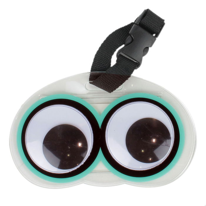 Jet Lag Portaetiqueta Maleta "Ojos" - Colores Surtidos (Rojo, Azul, Verde)