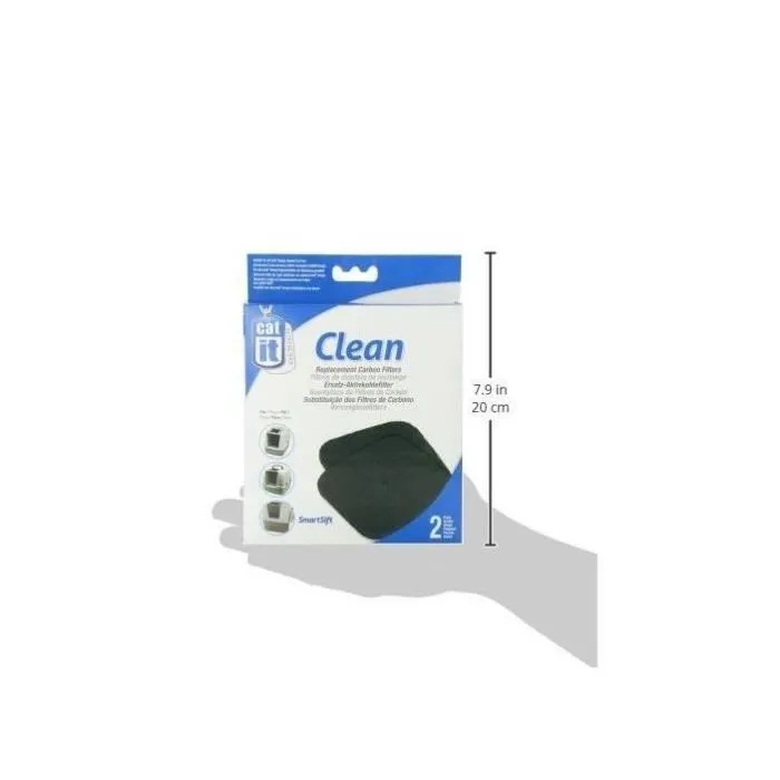 Cat It Filtros de Carbón de Repuesto para Baño 2 Unidades Eliminación de Olores para Bandejas de Arena Cubiertas Cat It Filtros de Carbón de Repuesto para Baño 2 Unidades Eliminación de Olores para Bandejas de Arena Cubiertas
