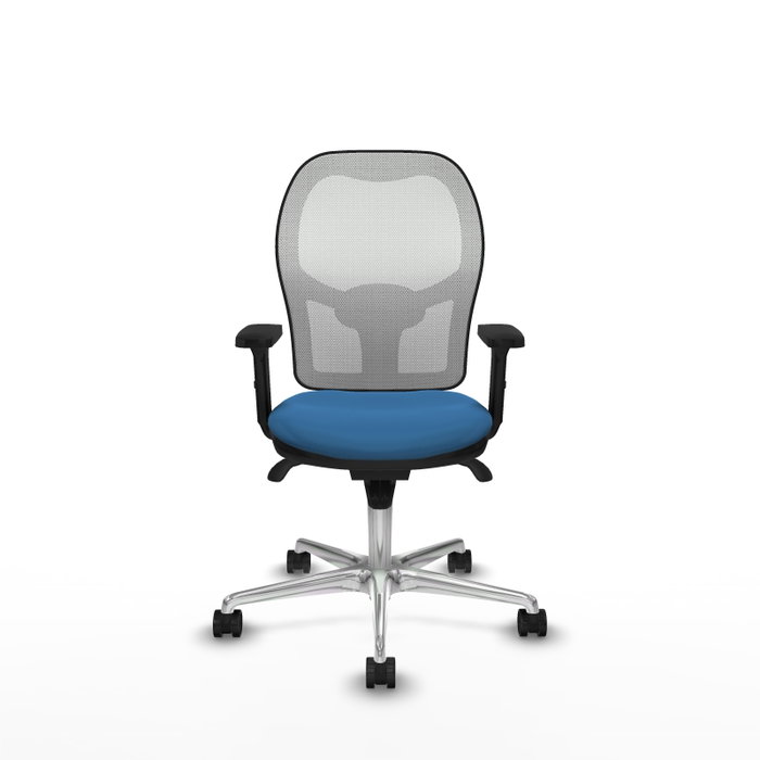 PIQUERAS Y CRESPO Silla de oficina Jorquera con mecanismo Sincro, Azul claro y Blanco PIQUERAS Y CRESPO Silla de oficina Jorquera con mecanismo Sincro, Azul claro y Blanco