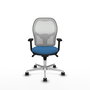 PIQUERAS Y CRESPO Silla de oficina Jorquera con mecanismo Sincro, Azul claro y Blanco