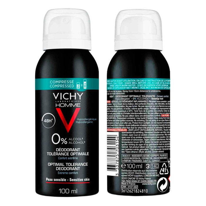 Vichy Homme Deo Vh Sens.Aerosol 100 mL Vichy Homme Deo Vh Sens.Aerosol 100 mL