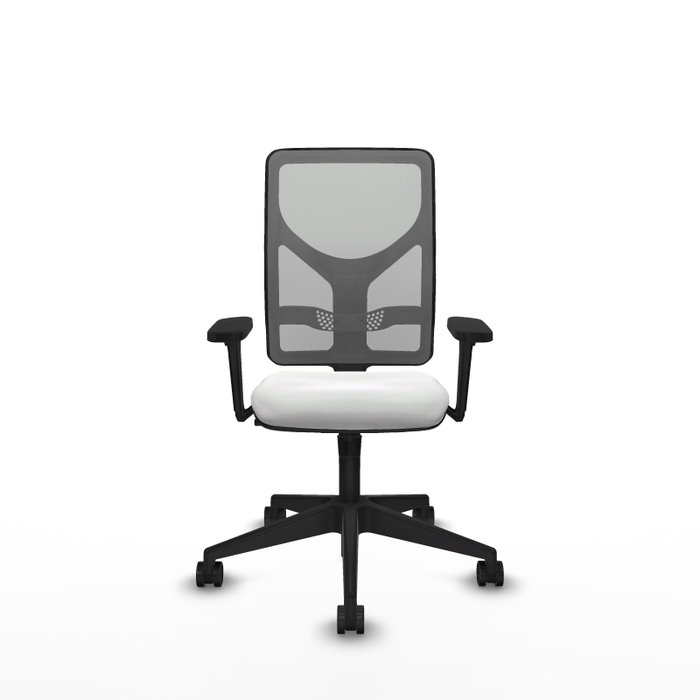 PIQUERAS Y CRESPO Silla de oficina Motilla con mecanismo Sincro, Blanco y Gris