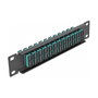 DeLOCK Patchpanel de fibra óptica 10 pulg. 12 puertos SC Duplex aguamarina 1U negro