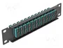 DeLOCK Panel de conexión de fibra óptica 10″ 12 puertos SC Duplex aguamarina 1U negro