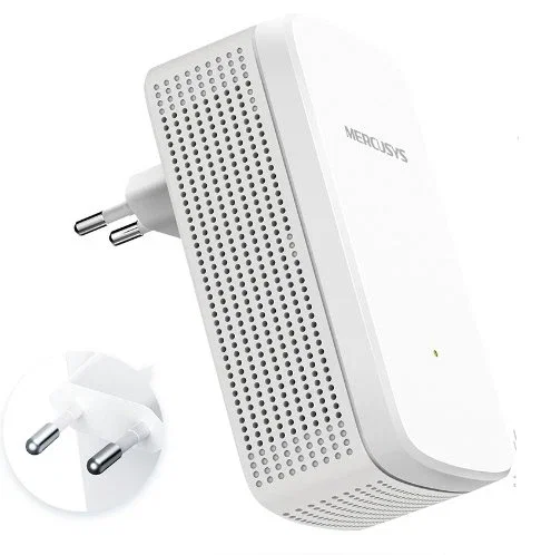 Mercusys ME20 Repetidor Extensor WiFi Dual-Band de hasta 750 Mbps, con Puerto LAN RJ-45, Botón WPS y Antenas Internas - Color Blanco