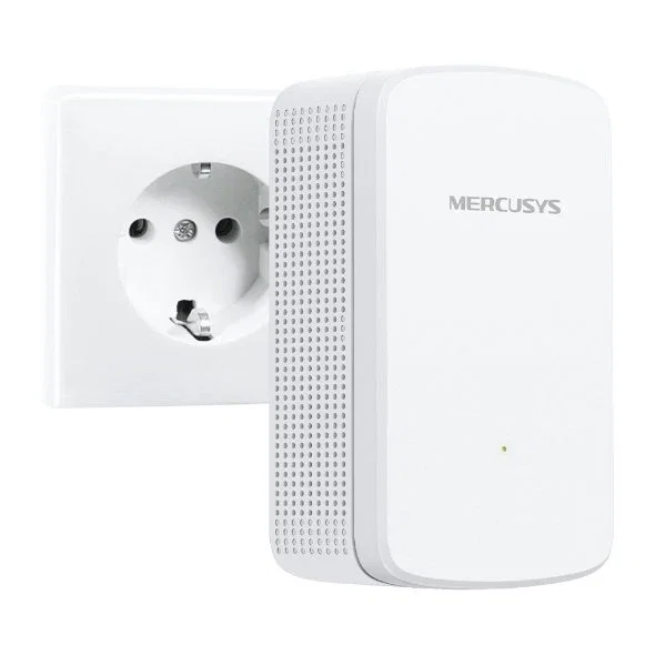 Mercusys ME20 Repetidor Extensor WiFi Dual-Band de hasta 750 Mbps, con Puerto LAN RJ-45, Botón WPS y Antenas Internas - Color Blanco