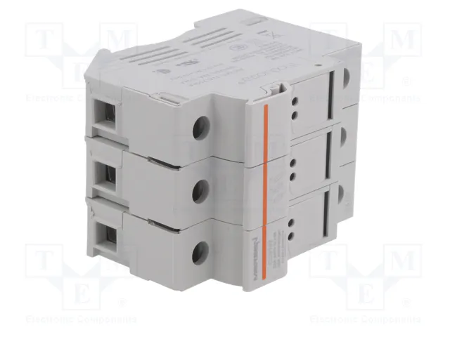 MERSEN Base de fusible de 3 polos para raíl DIN 10x38mm 32A