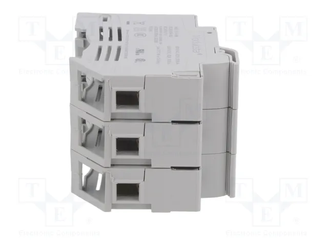 MERSEN Base de fusible de 3 polos para raíl DIN 10x38mm 32A