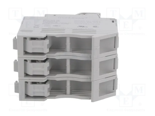 MERSEN Base de fusible de 3 polos para raíl DIN 10x38mm 32A