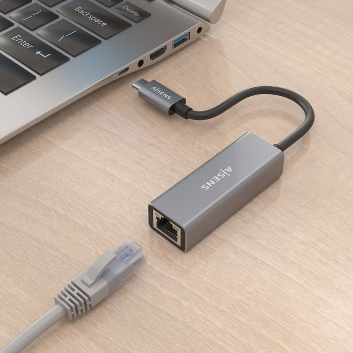 Aisens Convertidor USB-C a Ethernet Gigabit A109-0898 Gris Aisens Convertidor USB-C a Ethernet Gigabit A109-0898 Gris