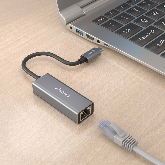 Aisens Convertidor USB-C a Ethernet Gigabit A109-0898 Gris Aisens Convertidor USB-C a Ethernet Gigabit A109-0898 Gris