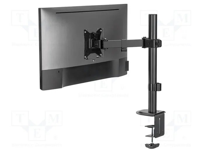 LogiLink Soporte para Monitor de Acero con Brazo de 200 mm, Negro LogiLink Soporte para Monitor de Acero con Brazo de 200 mm, Negro