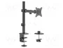 LogiLink Soporte para Monitor de Acero con Brazo de 200 mm, Negro